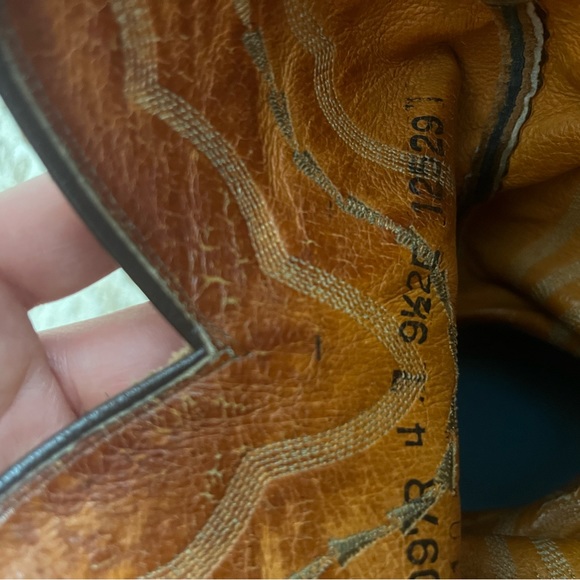 Mens leather cowboy boots - Picture 6 of 7